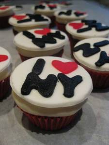 I heart NY mini-cupcakes